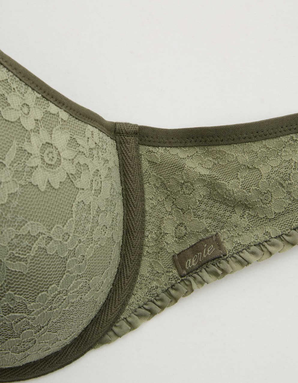 Show Off Vintage Lace Plunge Push Up Bra