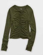 OFFLINE By Aerie Thumbs Up Ruched Long Sleeve T-Shirt