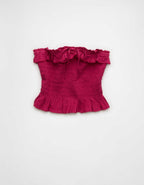 AE Ruffled Smocked Tube Top