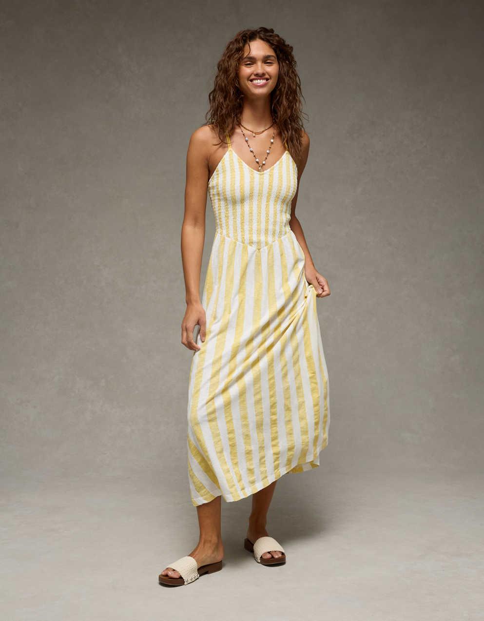 AE Sunchaser Smocked Maxi Dress