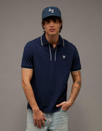 AE Logo Standard Fit Pique Polo Shirt