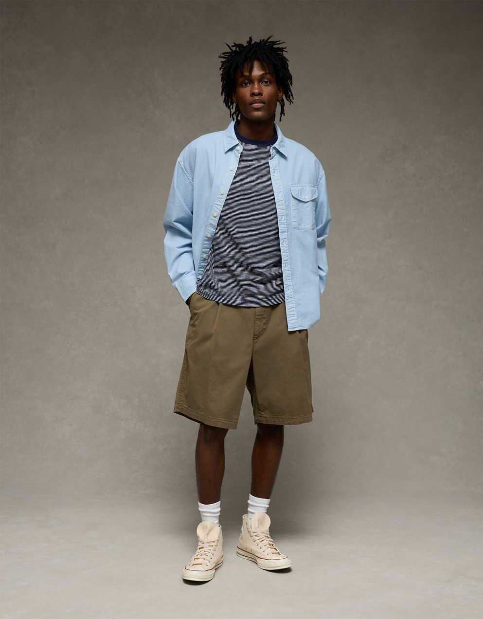 AE Relaxed Oxford Button-Up Shirt