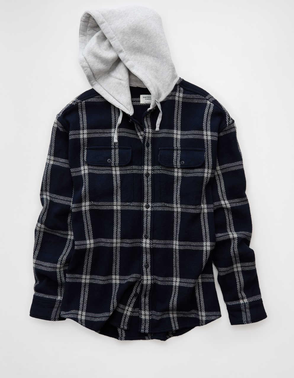 AE Hooded Flannel Shirt