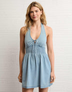 AE Halter Keyhole Mini Dress