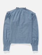 AE Ruffle Denim Blouse