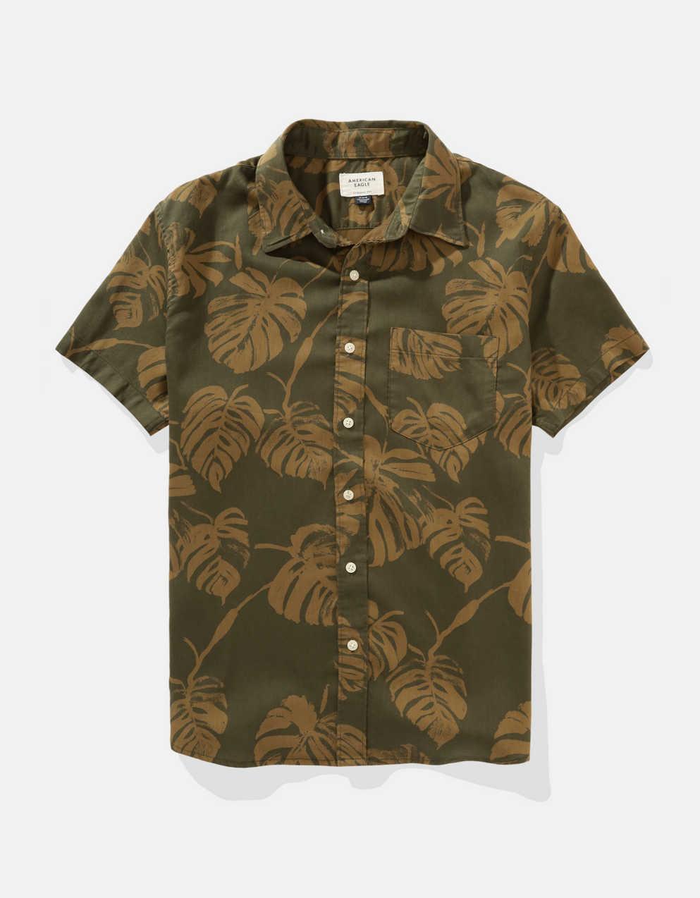 AE Poolside Tropical Button-Up Shirt