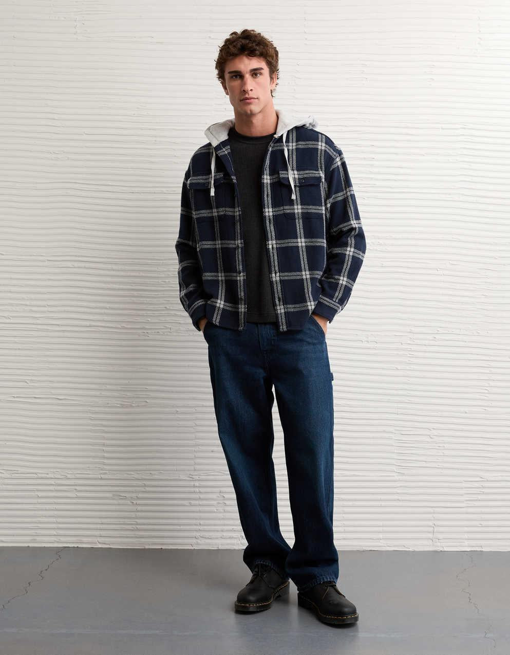 AE Hooded Flannel Shirt