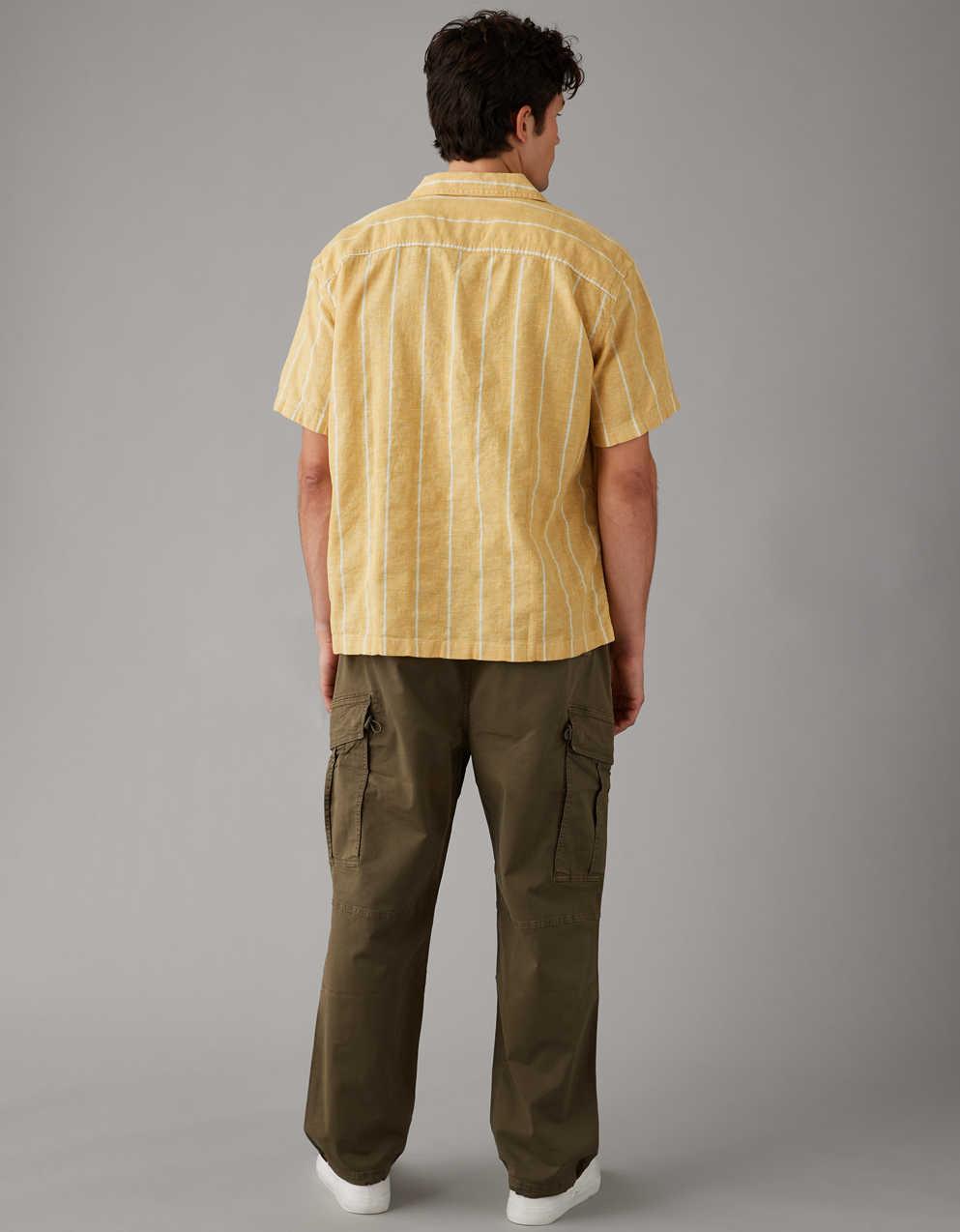 AE Poolside Striped Button-Up Shirt
