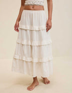 Aerie Ready To Ruffle Tiered Midaxi Skirt