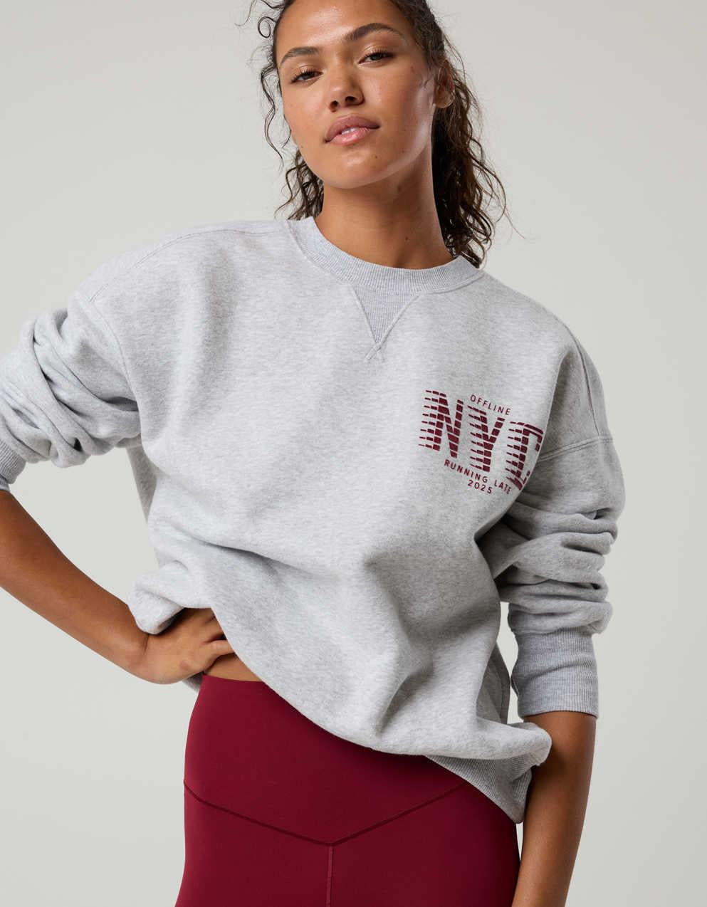 OFFLINE By Aerie Cloud Fleece Oversized Crewneck Sweatshirt