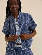 Aerie Seersucker Short Sleeve Pajama Top