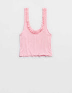 Superchill Cotton Rib Lace Tank Top