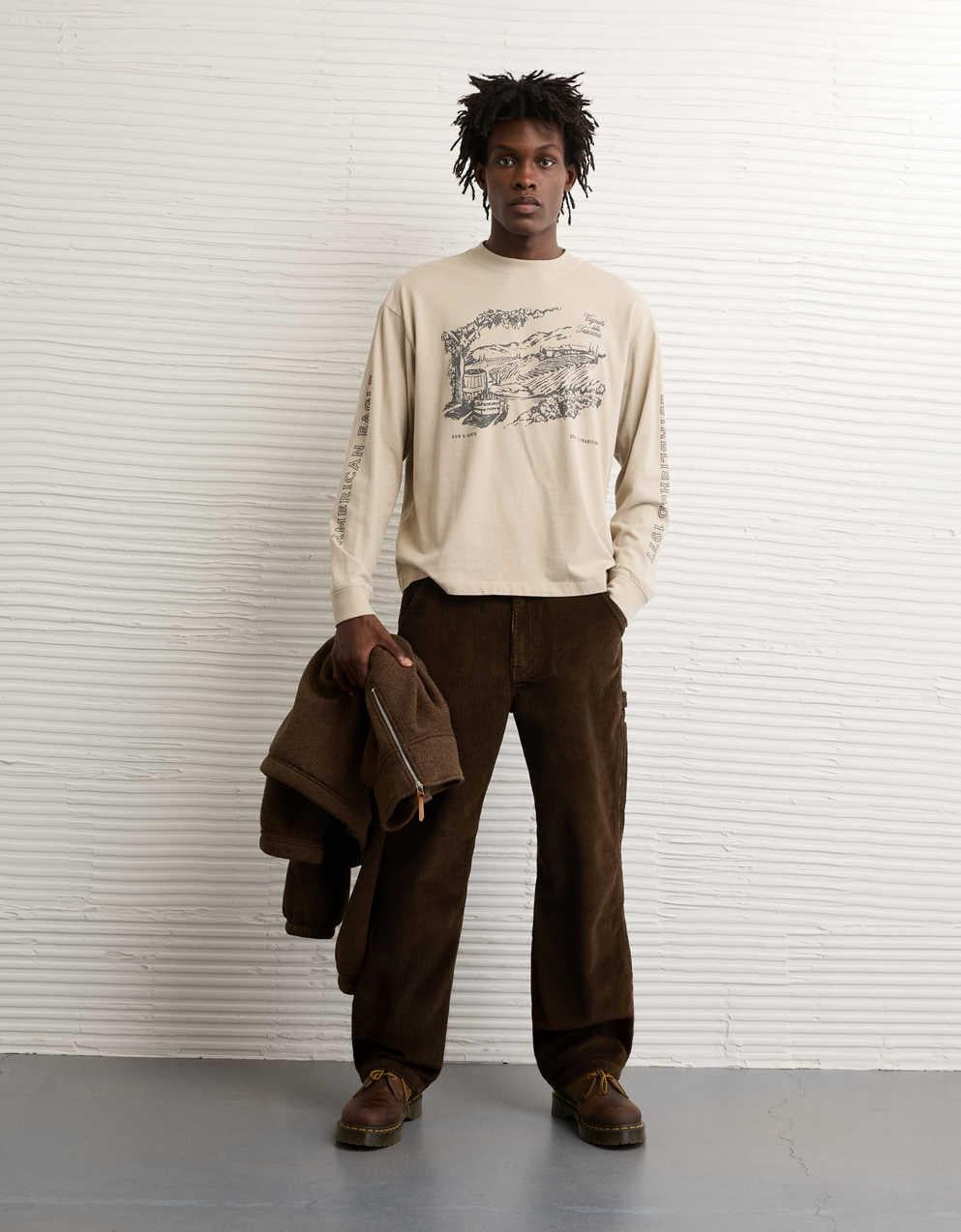 AE Boxy Long Sleeve Graphic T-Shirt
