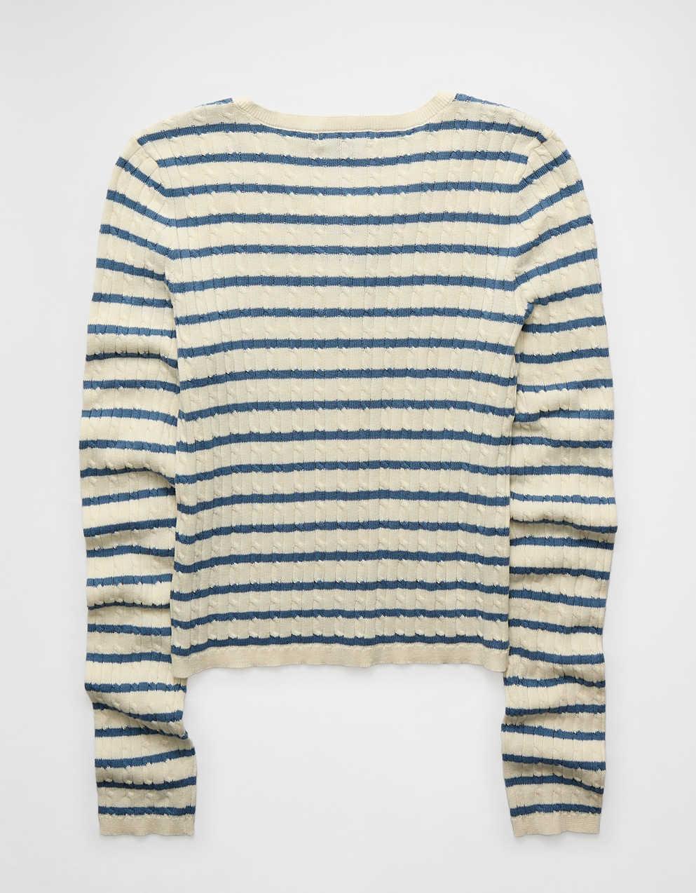 AE Cable-Knit Cardigan Sweater