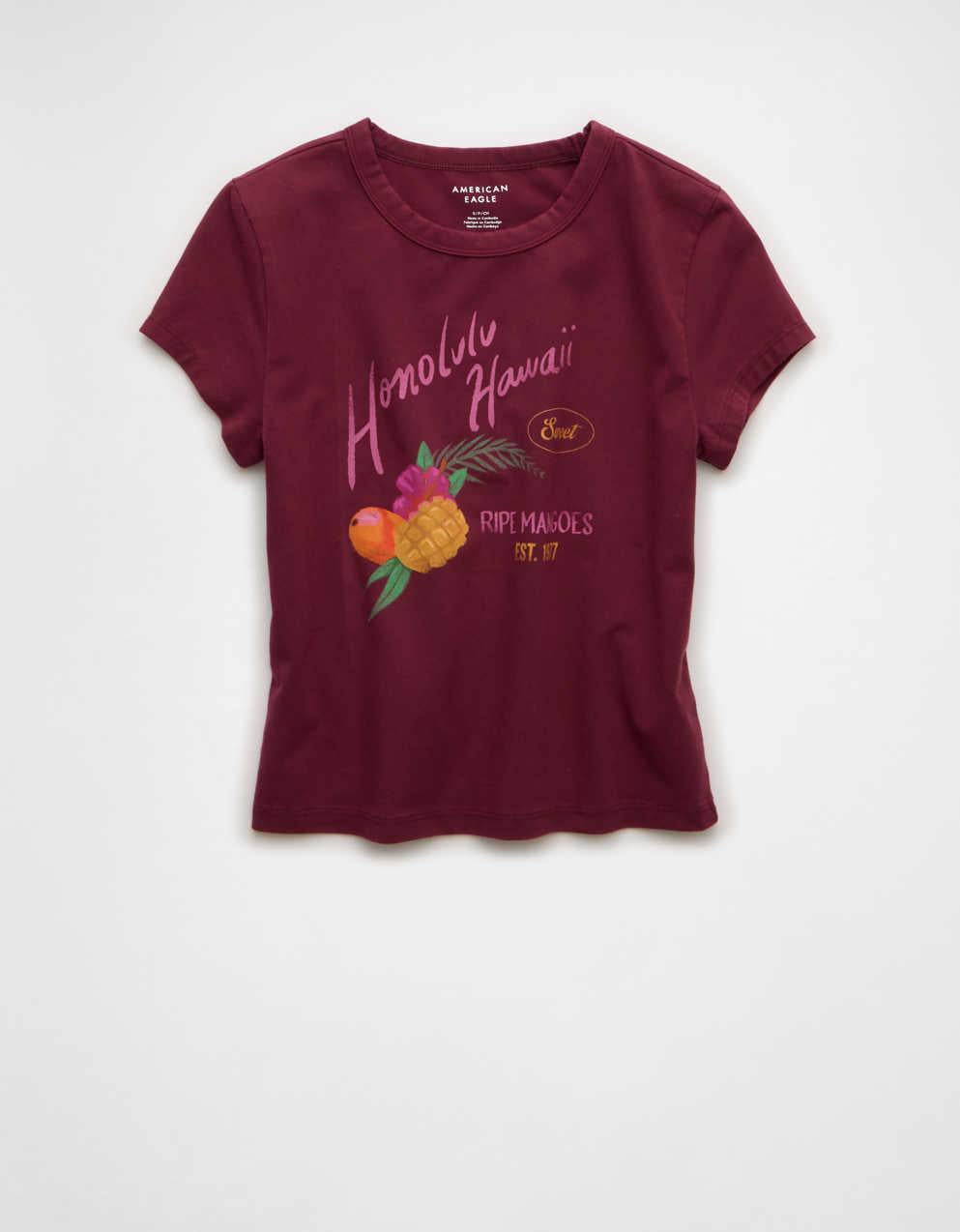 AE Fitted Cropped Graphic T-Shirt