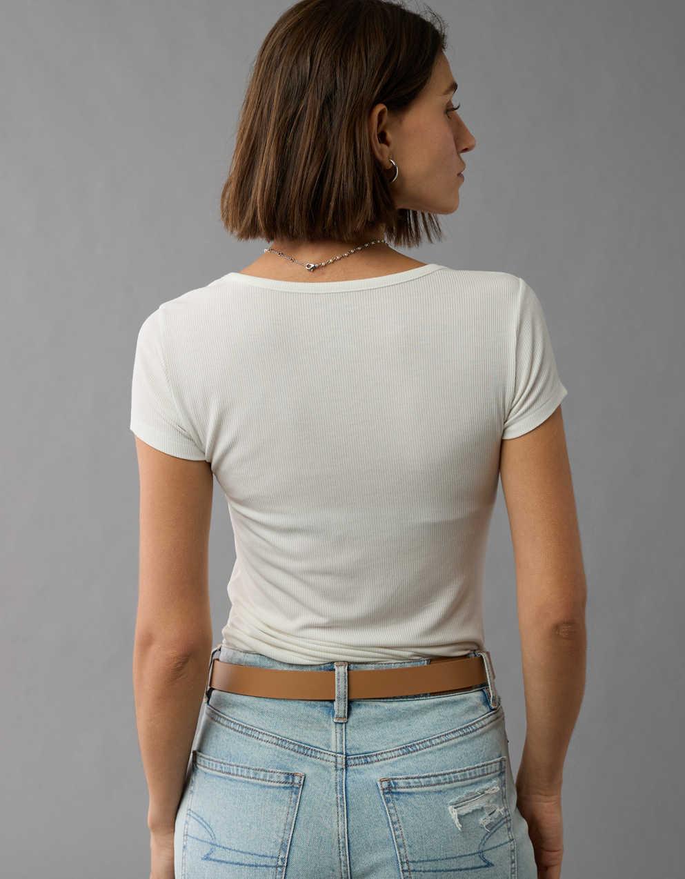 AE Soft & Sexy Cinch-Front T-Shirt