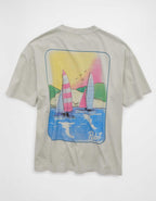 AE Boxy Fit Pabst Blue Ribbon Graphic T-Shirt