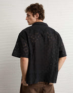 AE Relaxed Fit Camp Collar Button-Up Shirt
