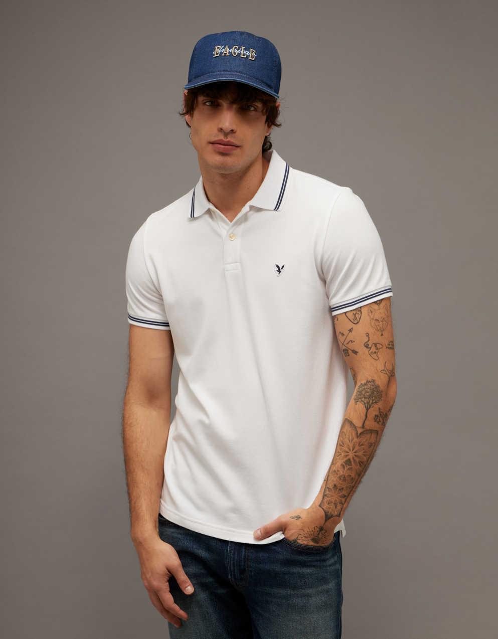 AE Slim Fit Tipped Pique Polo Shirt