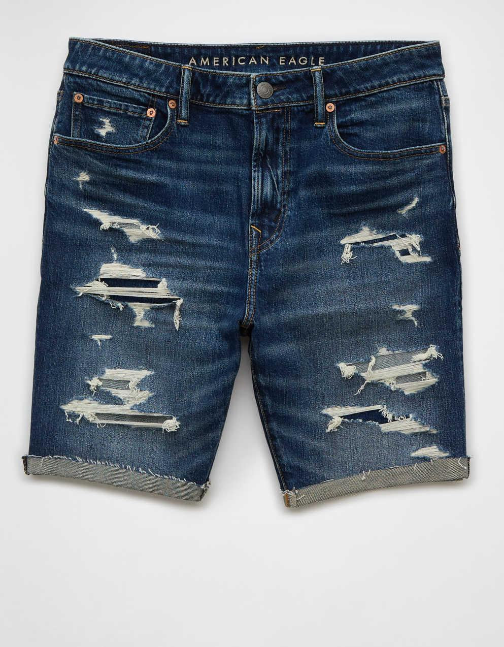 AE 9" AirFlex+ Patched Denim Short