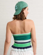 AE Cropped Peplum Sweater Tube Top