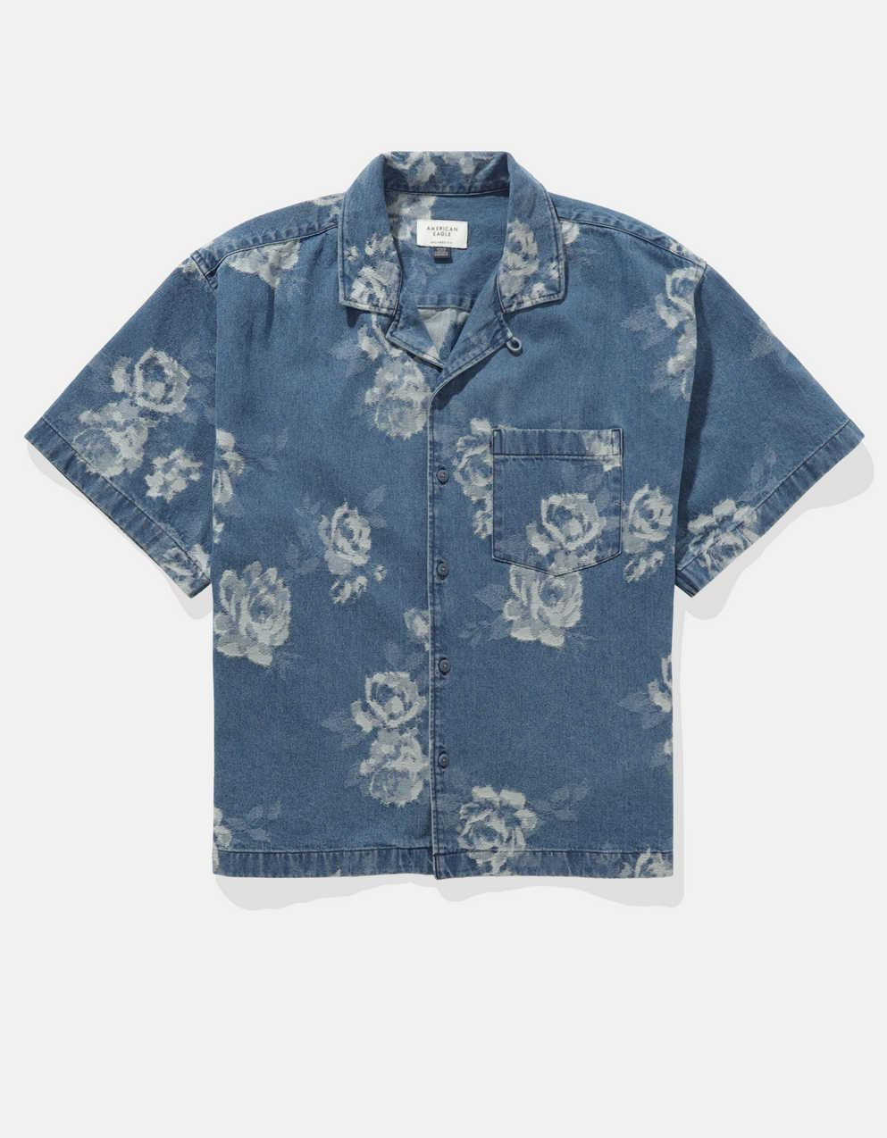 AE Relaxed Fit Short-Sleeve Camp Collar Shirt