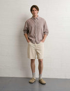 AE Relaxed Fit Linen-Blend Button-Up Shirt