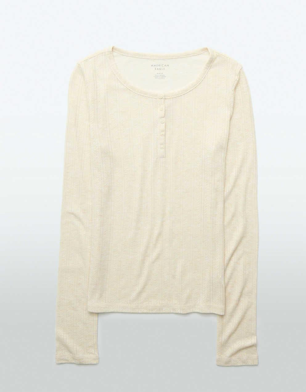 AE Long Sleeve Henley T-Shirt