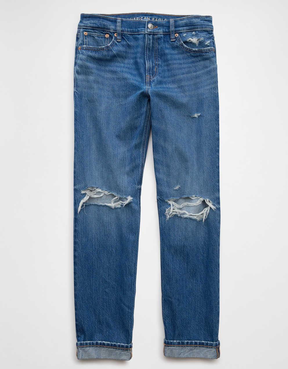 AE Ripped Low-Rise Ex-Boyfriend Jean