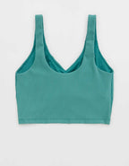 OFFLINE By Aerie Stripe Rib Ruched Low Key Sports Bra