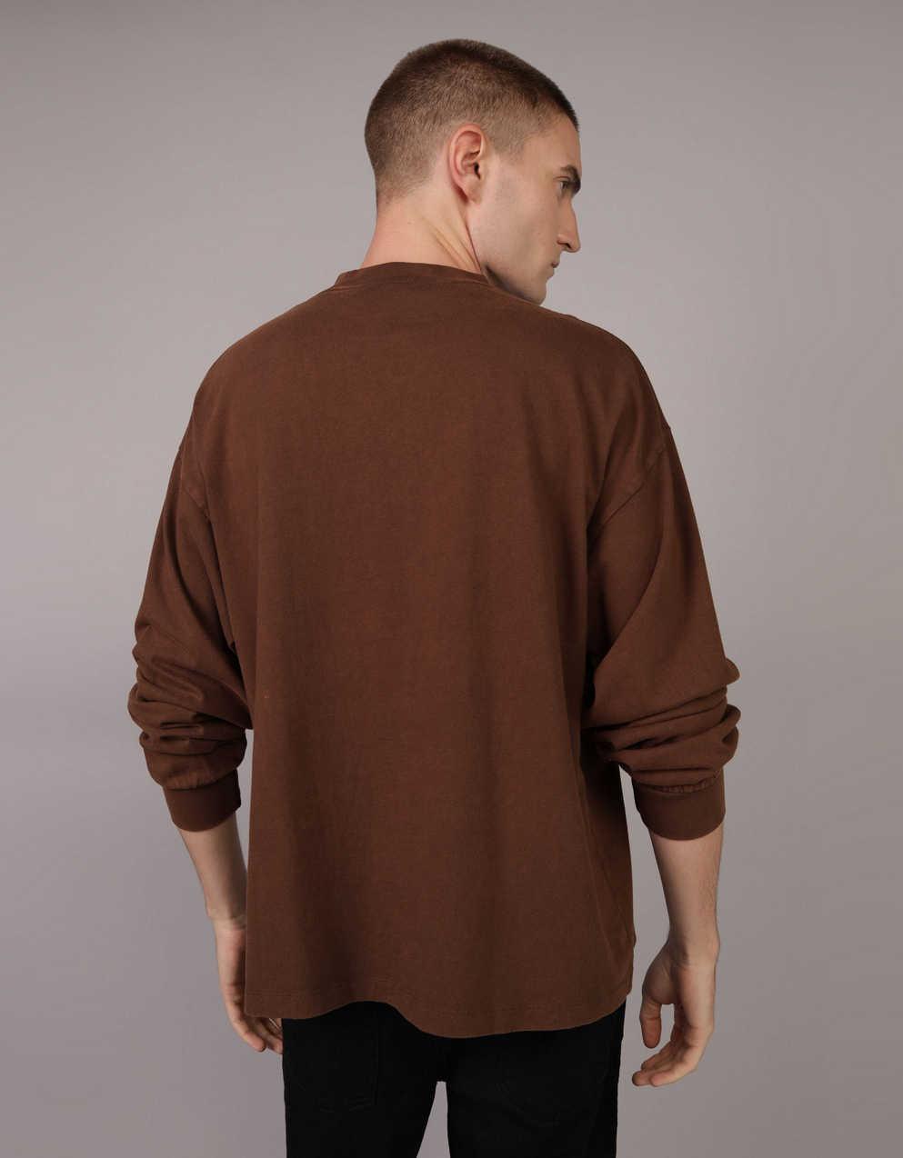 AE Oversized Long-Sleeve Heavyweight Pocket T-Shirt
