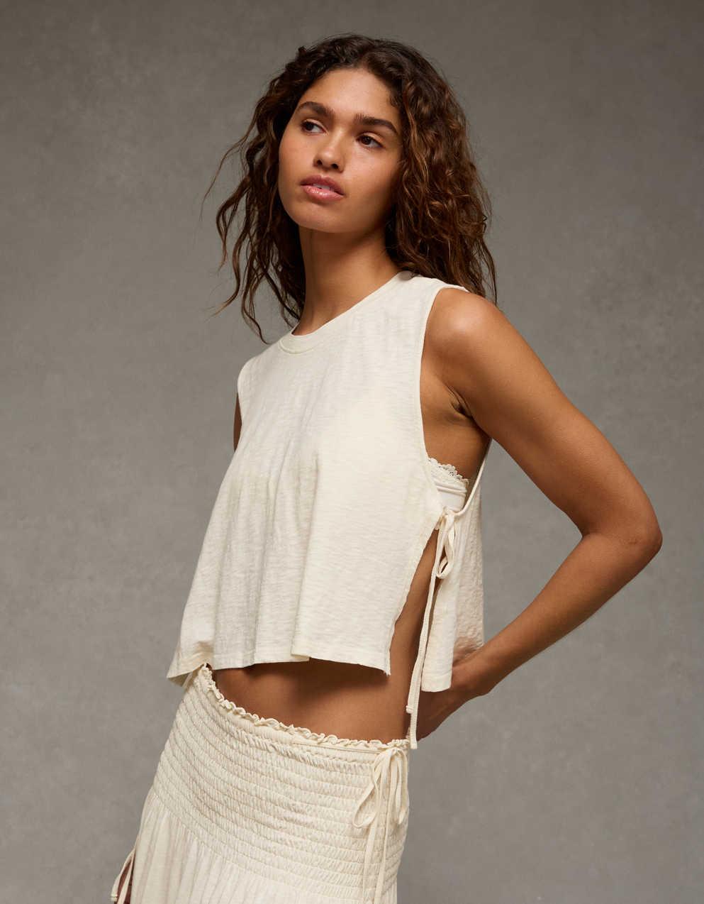 AE Sunchaser Side-Tie Muscle Tank Top