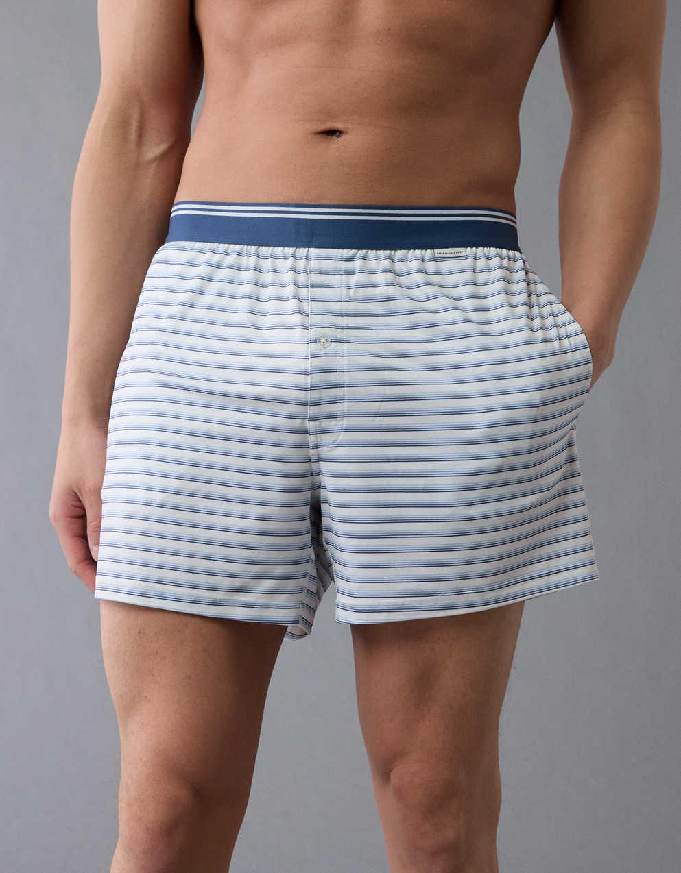 AEO Men's Striped Ultra Soft Pocket Boxer Short