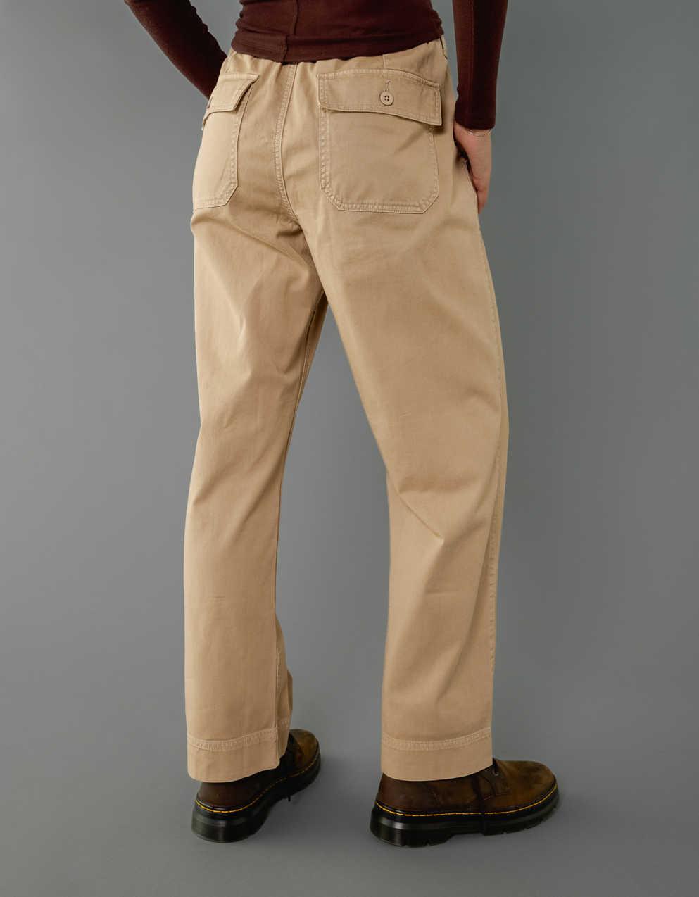 AE Dreamy Drape Stretch Super High-Waisted Baggy Wide-Leg Pant