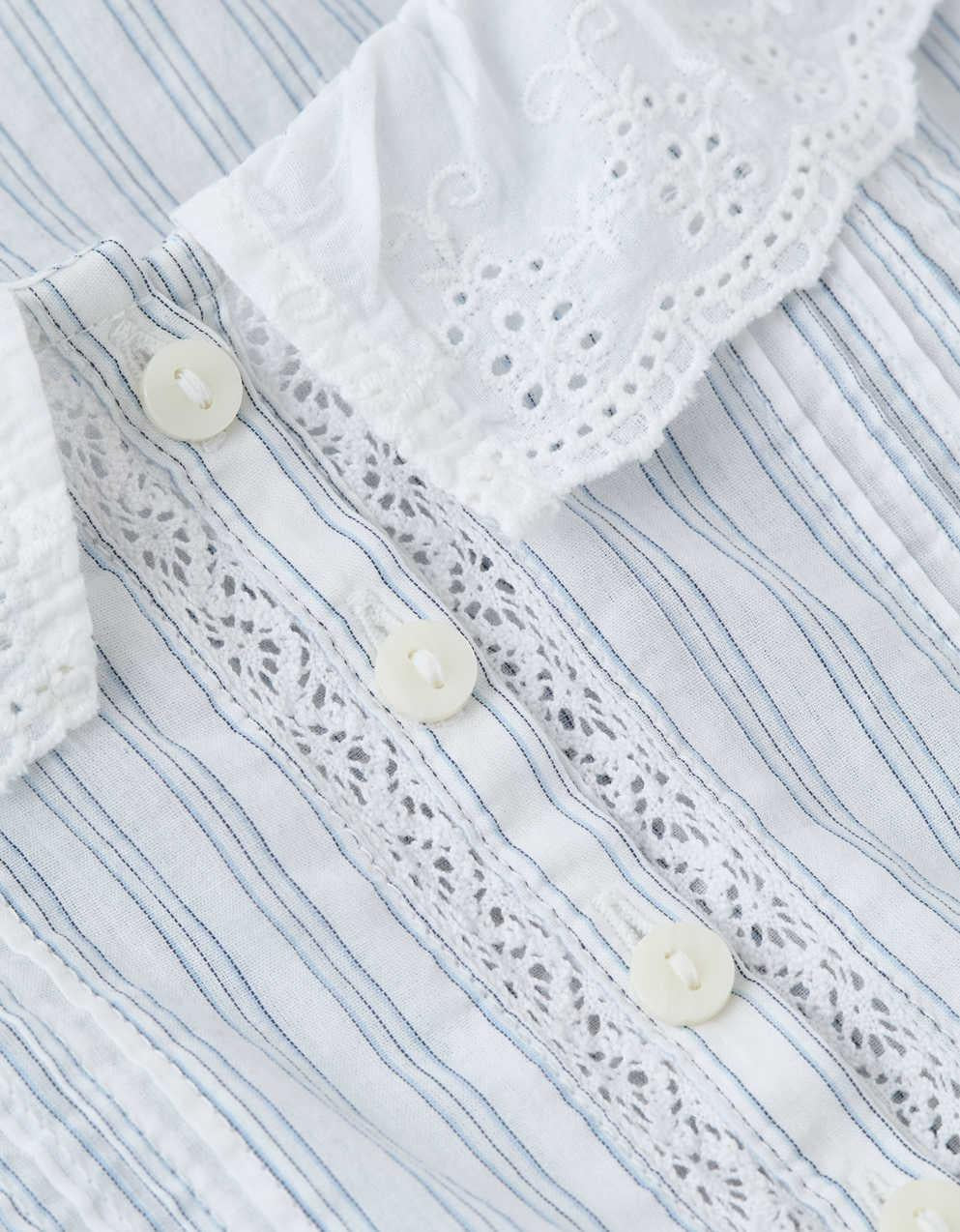 AE Schiffli Button-Up Blouse