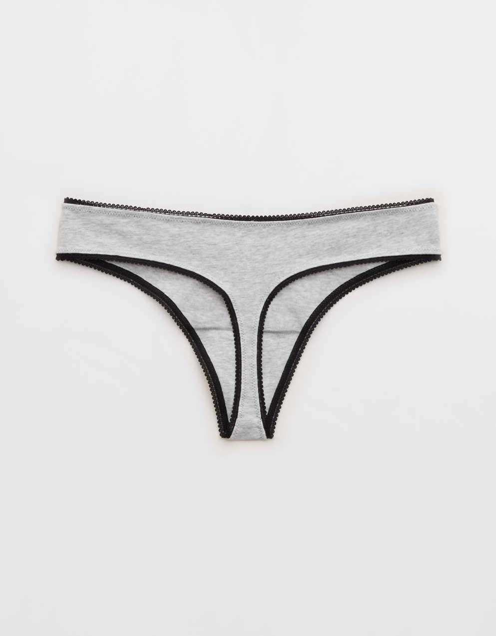 Superchill Cotton Picot Thong Underwear