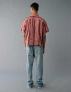 AE Poolside Linen-Blend Printed Button-Up Shirt