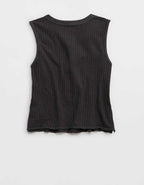 Aerie Shadow Stripe Henley Tank Top