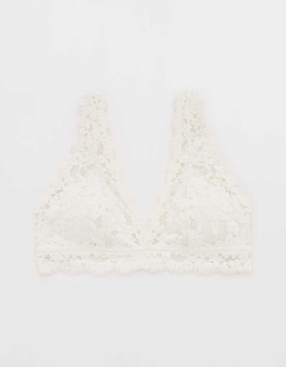 Show Off Chenille Lace Padded Plunge Bralette