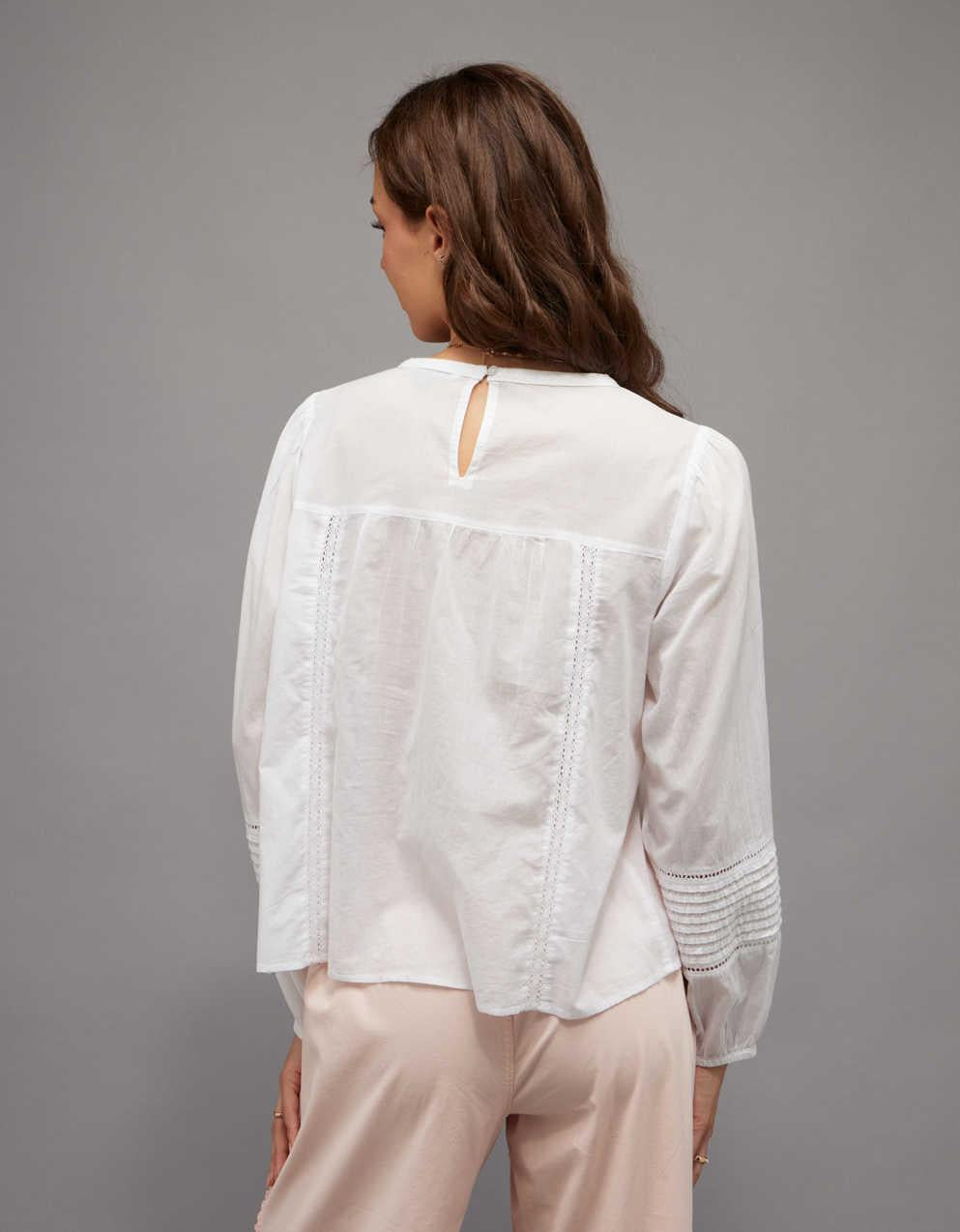 AE Lace Long-Sleeve Blouse