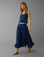 AE High-Waisted Ruffle Maxi Skirt