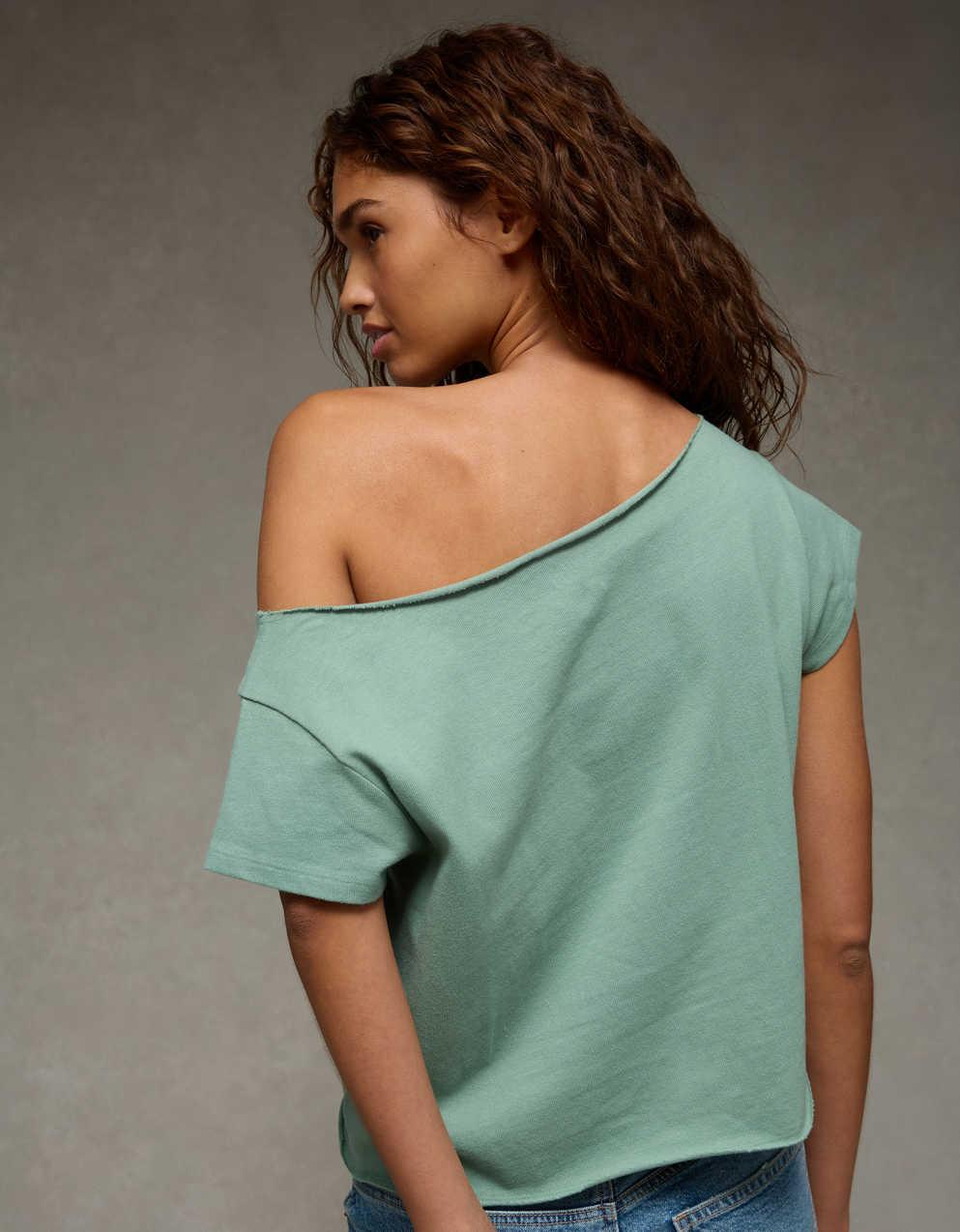 AE Off The Shoulder Graphic T-Shirt