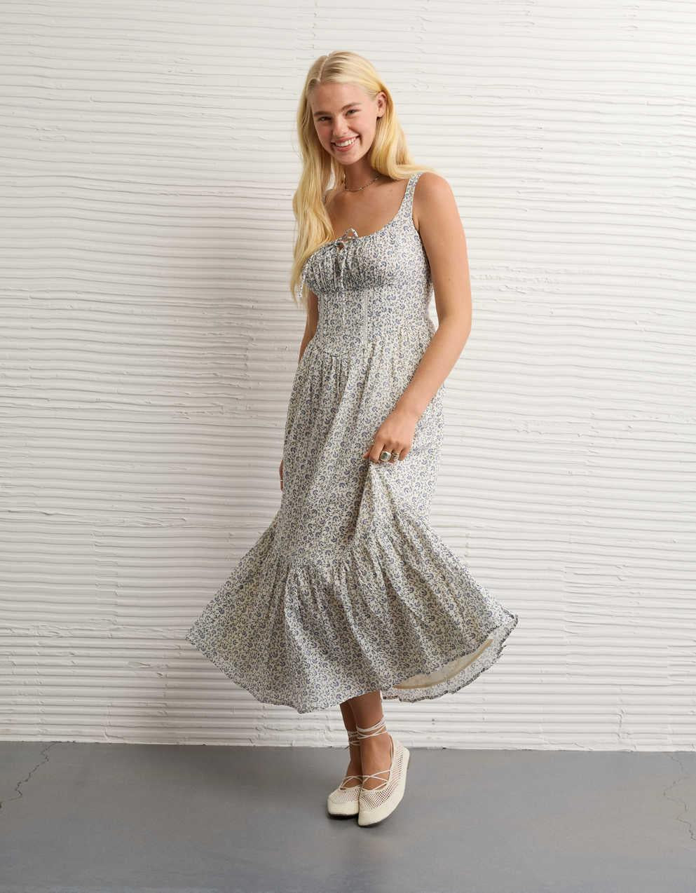 AE Catie Corset Midi Dress