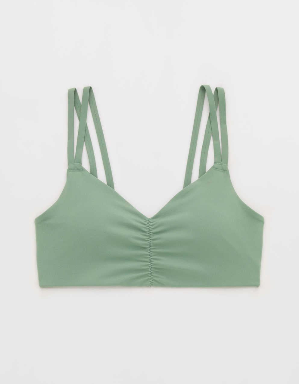 OFFLINE By Aerie Real Me Ruched Strappy Sports Bra