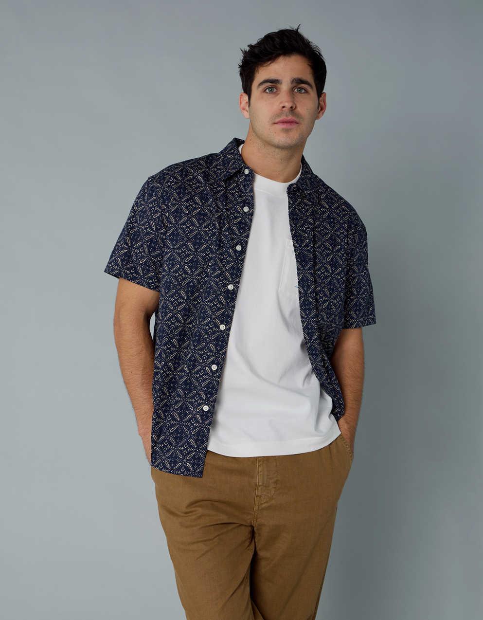 AE Poolside Printed Button-Up Shirt