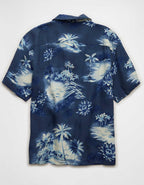 AE Relaxed Fit Camp Collar Button-Up Shirt