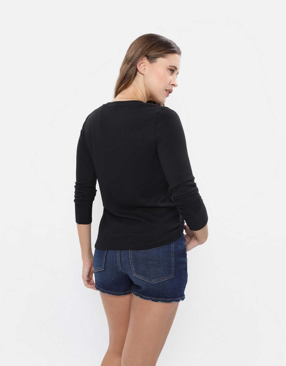 AE Plush Long-Sleeve V-Neck Tee