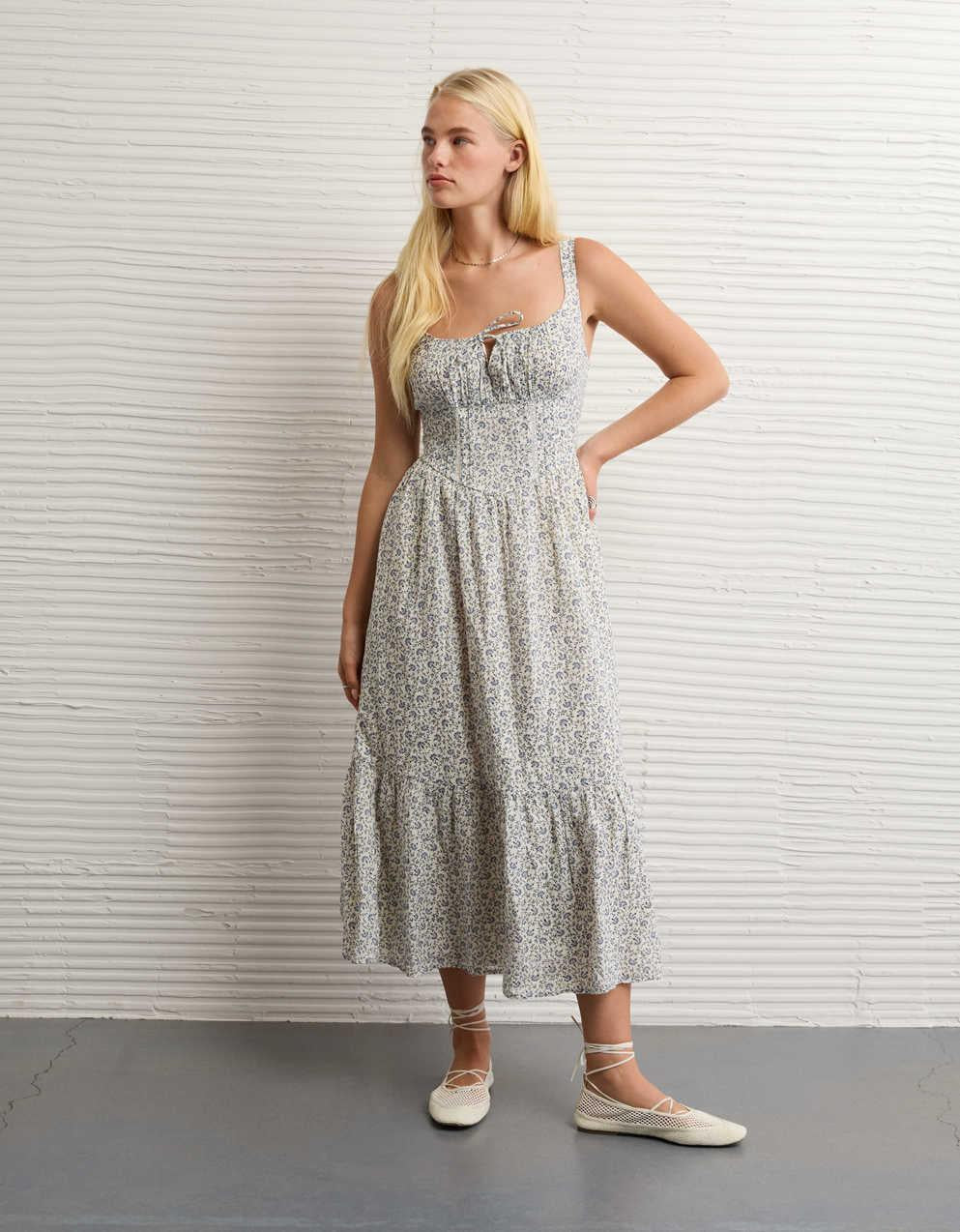 AE Catie Corset Midi Dress