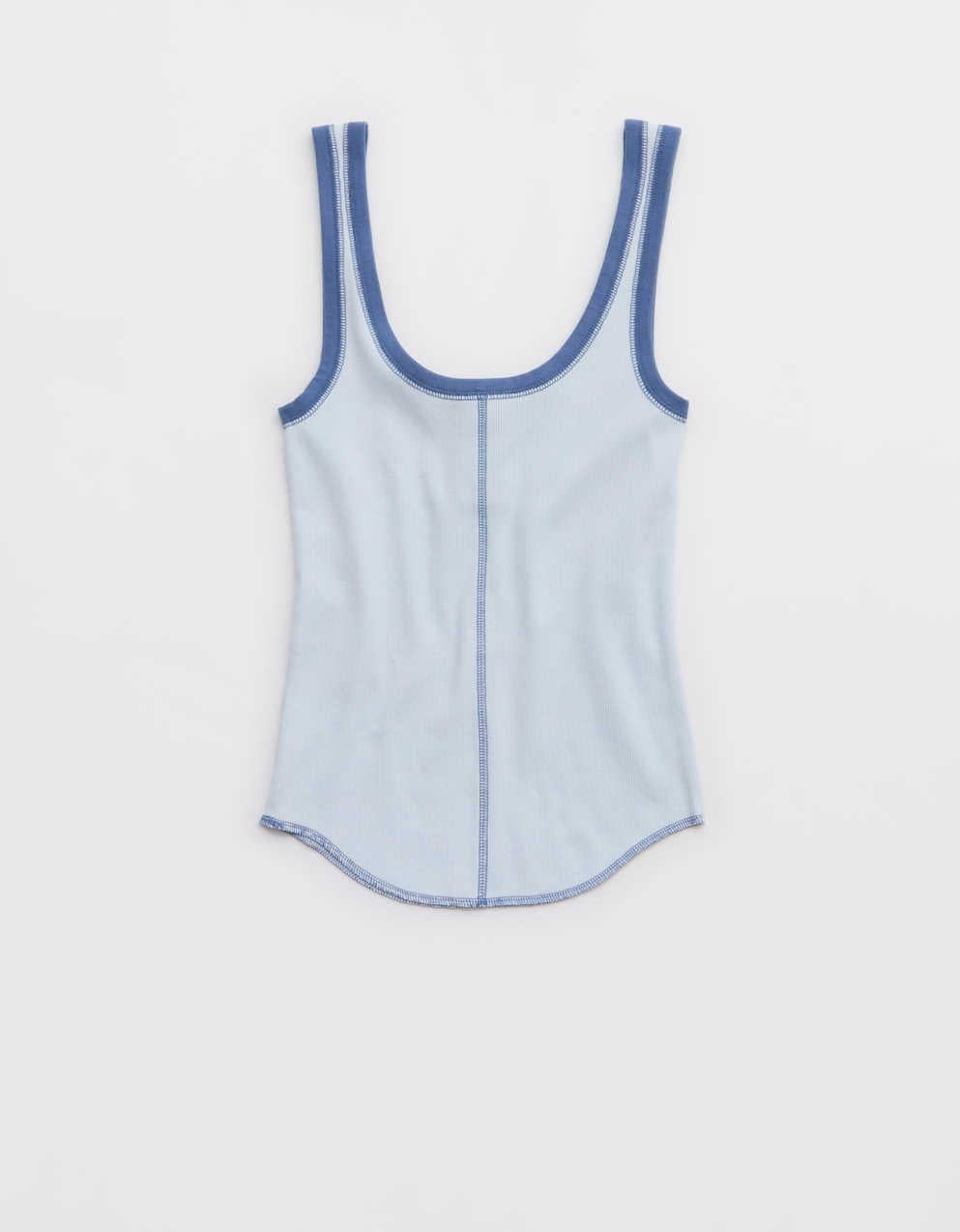 Aerie Ribbed Henley Tank Top