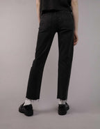 AE Stretch Ripped Super High-Waisted Ankle Straight Jean